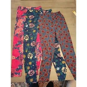 3 Lularoe Leggings TC HIPPIE‎ Flower BOHO FLORAL HTF Rare Vintage One Size